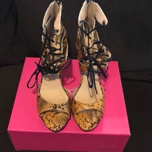 Snake skin pattern stilettos